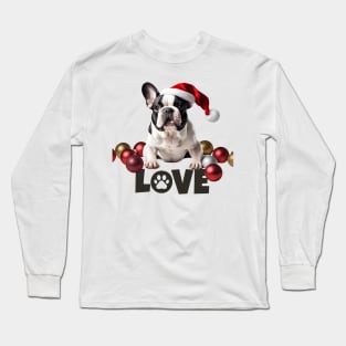 Christmas LOVE Frenchie/French Bulldog Long Sleeve T-Shirt